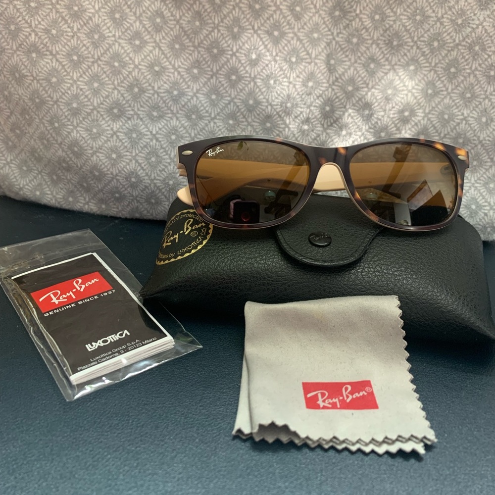 RAY BAN WAYFARER RB 2132 6012 55/18 HAVANA and BEIGE 55mm SUNGLASSES